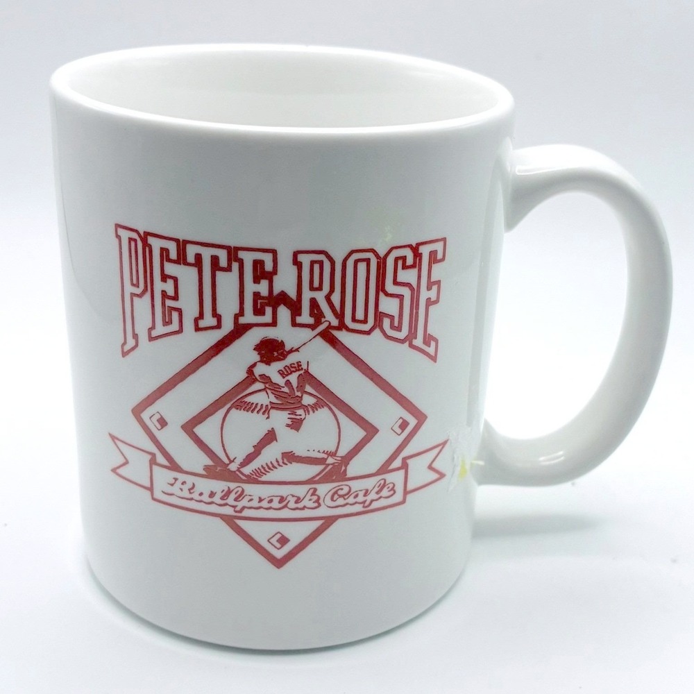 Pete Rose Ballpark Cafe Mug OS White Red Vintage Baseball Memorabilia